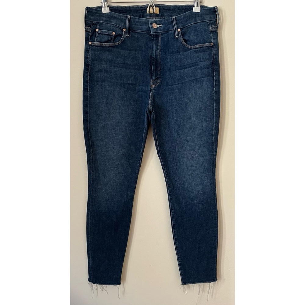 MOTHER • 34 • Looker Ankle Fray in Girl Crush High-Rise Denim Skinny Ankle Jeans